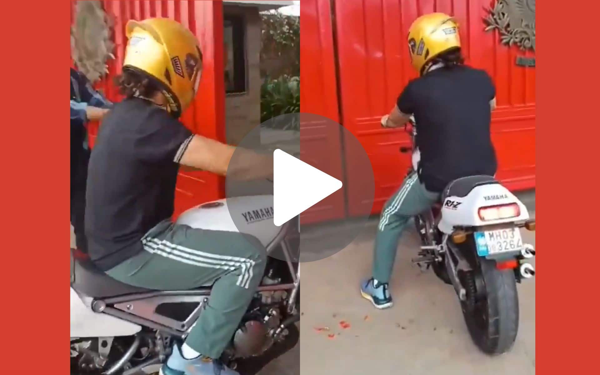 [Watch] Thala Dhoni Spotted Riding His Super Cool Motorcycle in Stylish Looks at Ranchi